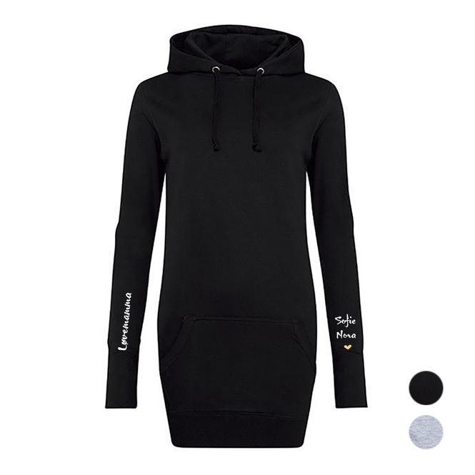 Hovedbilde Lang Hoodie - Løvemamma & navn